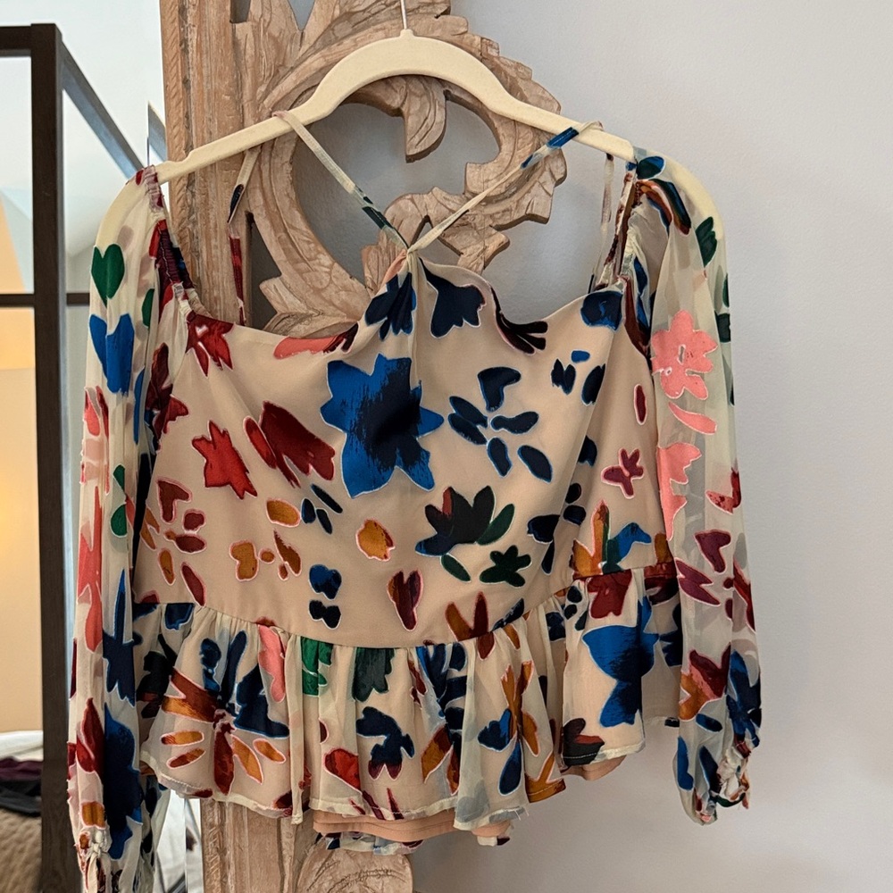 Floral Print Off-Shoulder Top